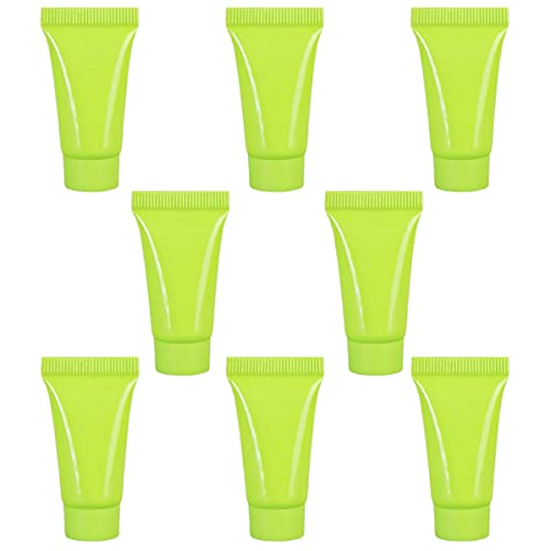 Misgirlot 60Pcs 5ml Empty Refillable Plastic Tubes Bottle Squeezable Tubes Travel Cosmetic Containers Soft Sample Bottles for Lotions,Creams and Shampoo,Green Color