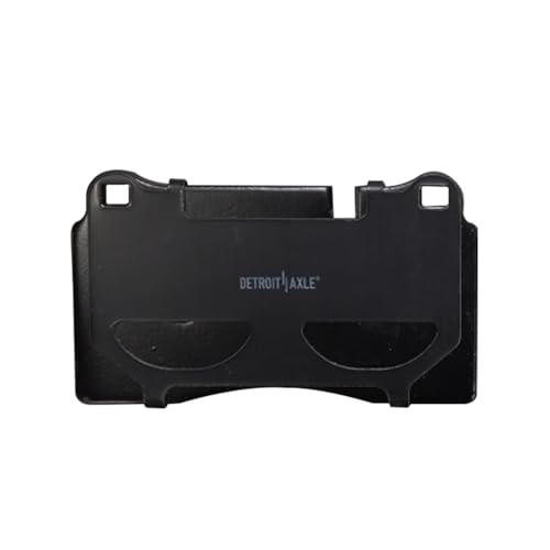 Image of Detroit Axle - Brake Pads for Front 06-09 14-17 VW Touareg, Rear 15-17 Chevy Corvette, Ceramic Brake Pads w /Hardware 2015 2016 2017 Replacement