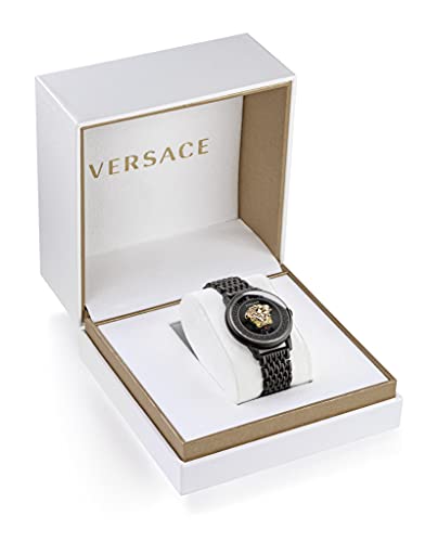 Versace Medusa Icon Collection Luxury Womens Watch Timepieces with a Black Bracelet, Case and Dial4