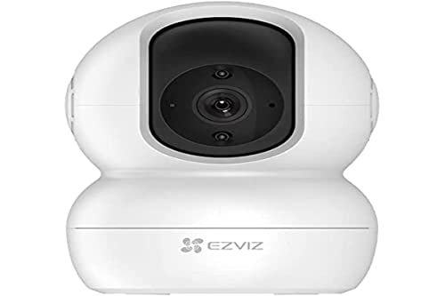EZVIZ Camara vigilancia IP WiFi TY2 FHD 1080P rotativa PTZ 360.Visión Nocturna Seguimiento Inteligente. Compatible con Alexa, Blanca Cover