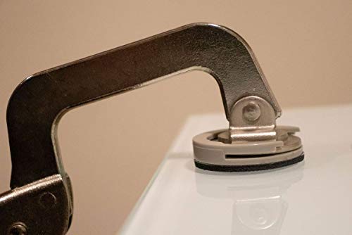 Woodworking 3" Metal Face Clamps | Heavy Duty C-Type Clamping Tools For Cabinetry | Ergonomic Corner Grip One-Handed Clamp Set For Craftsmen | Larger Flat Surface (2 Pack With Pads)