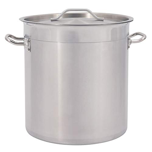 Taimiko Marmite Traiteur en Acier INOX Ø36cm Chef Traiteur Hauteur de 36cm avec Couvercle (36L)