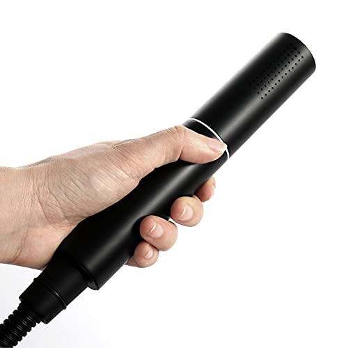 Cabezal de ducha manual redondo LaseVe negro miniatura 2