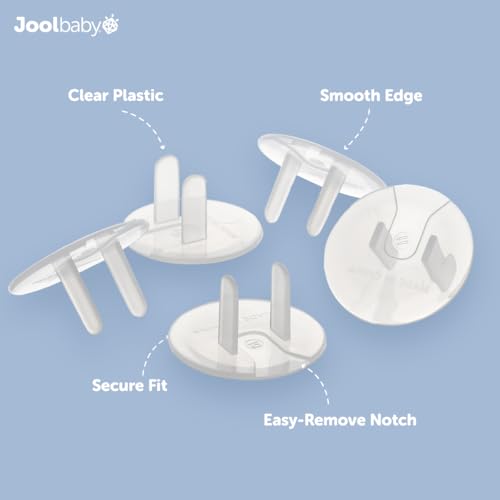 Jool Baby Outlet Covers (32 Pack) for Child Safety - Easy Adult Removal, Plug Protectors for Baby Proofing Electric Sockets - Transparent Design - Image 4