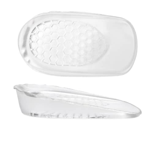 インソール 半敷タイプ 疲れていない足シリコンインナーハイトニングハーフパッド 身長アップ 中敷き かかとアップ シリコン ヒールパッド かかとクッション 踵 サポーター 秘密身長UP 1.5-3.5cm 美脚効果 高弾力 衝撃吸収 滑り止め 男女兼用