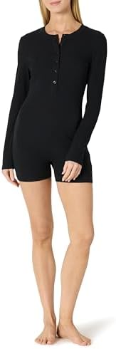 Amazon Essentials Women's Ribbed Cotton Blend Long Sleeve Lounge ...