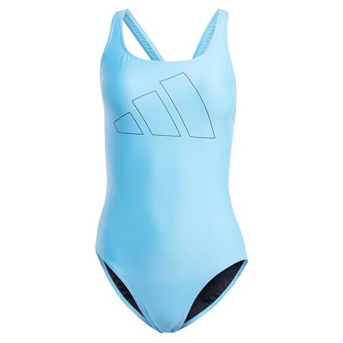 adidas Mujer Big Bars Swimsuit, Blue Burst, 40