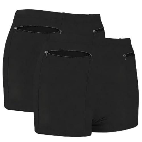 Culottes de voyage pour femme LUWOO avec poche zippée anti-pickpocket lot de 2 sous-vêtements