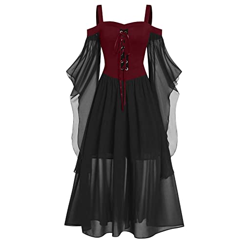 OIOLOYJM Witch Costume Women Sexy Plus Size Renaissance Vampire Gothic Halloween Costumes Woman 2025 Clothes Dresses