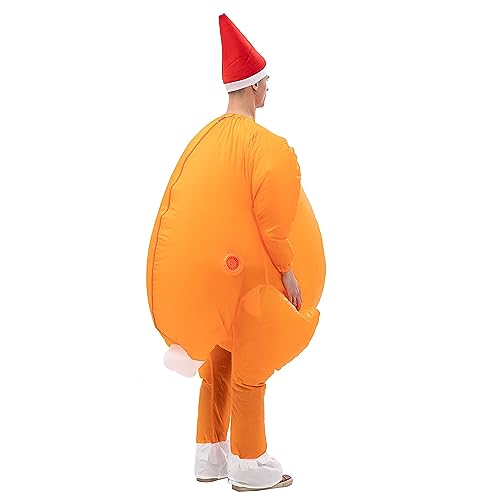 Arokibui Inflatable Turkey Costume Blow up Chicken Costume Halloween Thanksgiving Festival Suit Cosplay Party Christmas Suit - Image 3