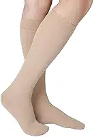 Meia 3/4 Média Compressão 20-30mmhg Antibrombo Com Ponteira