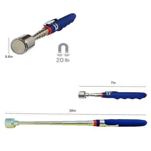 20lb telescopic magnetic pickerextendable magnet wand rod wand on a stick claw garbage picker with lightreacher tool automotive tools for mechanics small parts grabber