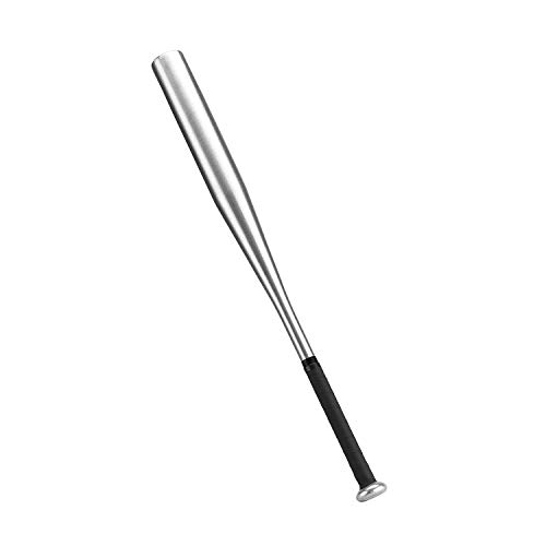 Image of Baseball Bat Natural Wood Baseball Bat with Strong Wood for Self-Defense (32 inch Long) (Aluminium -Basebat-Silver)