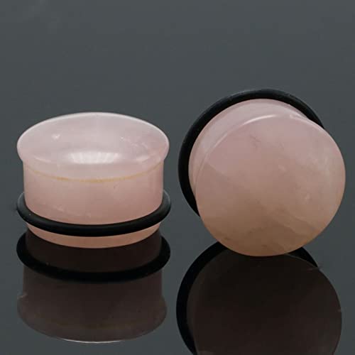 Tapones de túnel de piedra rosa perfectos para lucir en festivales y eventos de moda 4