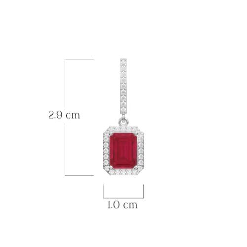 Image of 925 Sterling Silver Dangle Earrings for Women | AAA Cubic Zirconia Silver Drop Earrings | Rhodium Plated Anti-Tarnish Hypoallergenic Jewellery | Lightweight Fashion Earrings | Birthday, Anniversary & Rakhi Gift