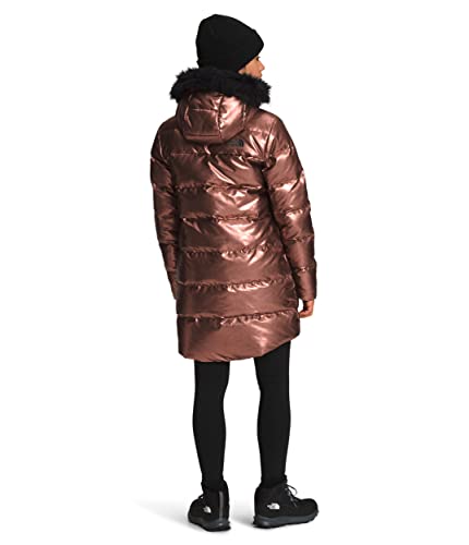 The North Face Girls' North Down Long Parka, Dark Oak Metallic, Large #TOP1