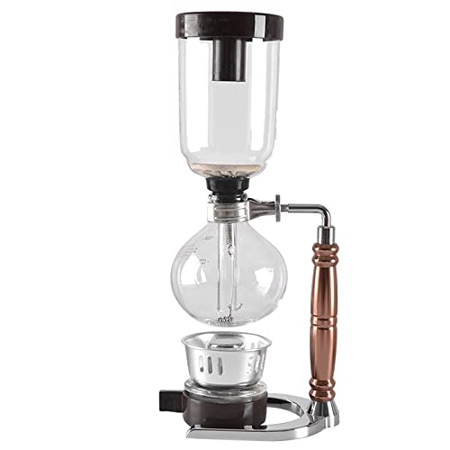 XYLXJ Siphon für 3 Tassen, Siphon, Kaffeemaschine, japanischer Stil, Vakuum, Glas, Siphon, Topf, Perkolatoren, Gold…