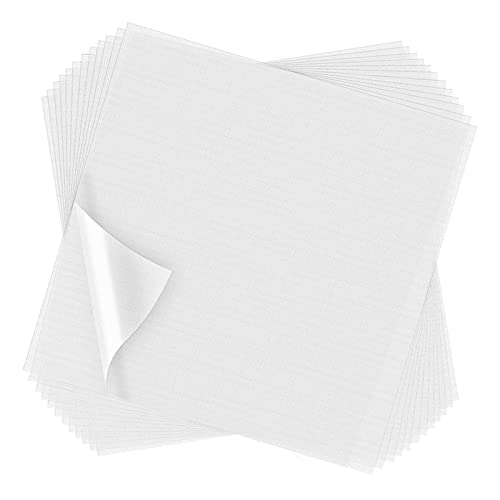 Gazechimp 100 Sheets Embroidery Topping Film Precut Transparent Wash Away Stabilizer Embroidery Topper for Embroidery Machine Quilting Hand Sewing, 8 x 8 Inch