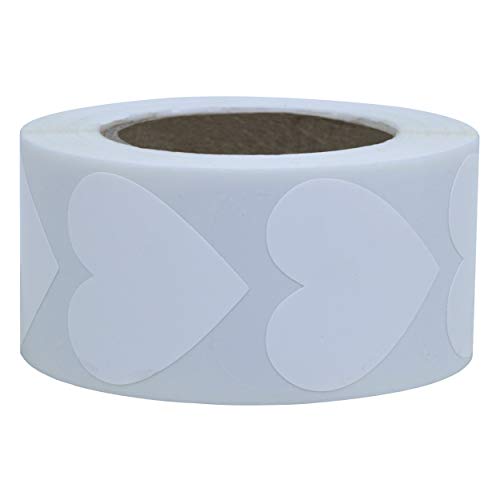 Hybsk Red Heart Stickers Valentine's Day Crafting Scrapbooking 30Mm Adhesive Label (White) #TOP1