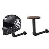 Motorcycle Helmet Holder,Helmet Holder Wall Mount Easy Storage for Motorcycle Helmets,Hats, Baseball and Rugby Helmets (Black 2-Pack)