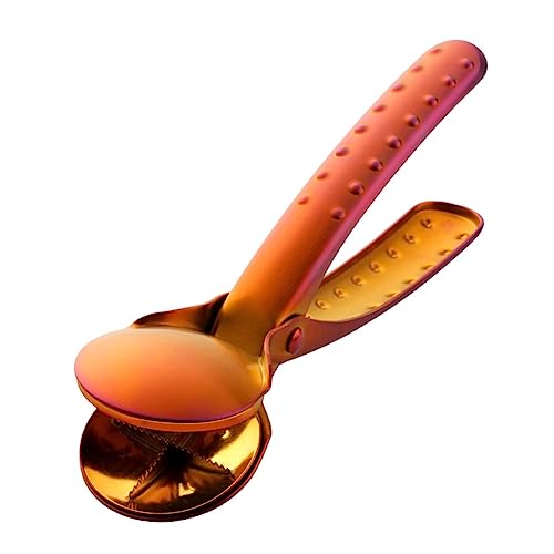 GNURBDILFO 2 en 1 Clip de CastañA de Acero Inoxidable Alicates de Nuez Cascanueces de Metal, Gadgets Cortadores de CáScara Utensilios de Cocina Rojo