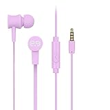PureGear PureBoom Premium Tangle Free in-Ear Stereo Headphones with Built-in Mic, 3.5mm Wired Earbud...