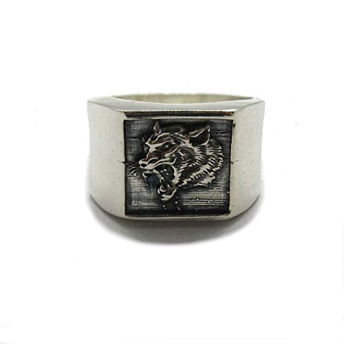 Bague en argent massif 925 Loup pour sublimer votre style rock urbain
