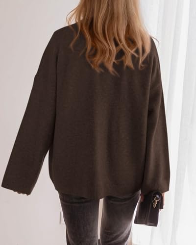 BTFBM Fall Fashion 2025 Button Down Cardigan Sweaters for Women Trendy V Neck Long Sleeve Knit Winter Coat Outerwear3