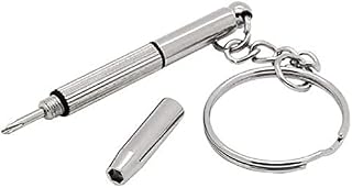 Rocita Multifunction Eyeglass Screwdriver Mini Hand Tool 3-in-1 Eyeglass Screwdriver Sunglass Watch Repair Kit with Keychain