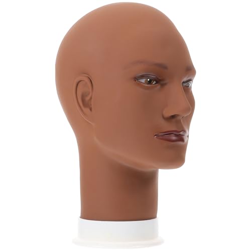 Cabeza de maniquí para secar pelucas con base estable de PVC 2