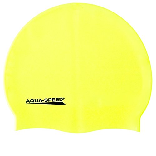Aqua-Speed Casquette De Baigner Se/Bonnet De Bain - Super-Stretch Mega (Méga/Jaune 18) Cover