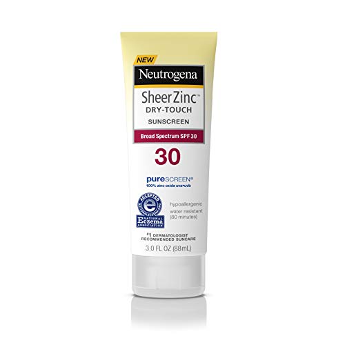 Neutrogena Sheer Zinc Dry Touch Spf#30 Sunscreen 3 Ounce (88ml)