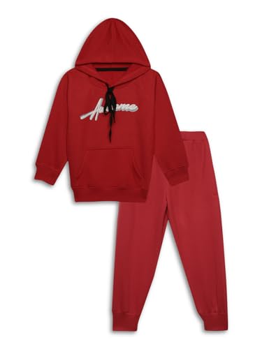 Image of Mack Jonney Printed Hooded Cotton Fleece Tracksuit Co-Ord Set for Kids-MACK38112