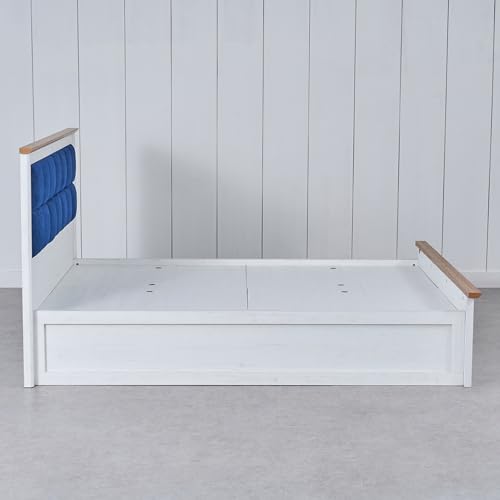 Image of Home Centre Santorini Pearl King Bed with Box Storage - White