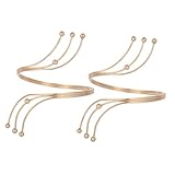 SAFIGLE 2個 多デザインゴールドアームカフ おしゃれな腕用バングル カラー ファッションアクセサリー レディース向け パーティーやデート