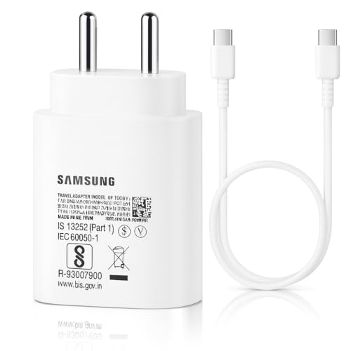 Image of 25W Type-C PD 3A Superfast Charging Adapter with 1M C-Type Cable for Samsung A57|A37|A55|A16|A36|A56|A35|A06| M36|M35|M16|M06|M05|M56|F17|F17e|F70e|F36|F06|F05|F56|F16|S26, 25watt USB C Fast Charger