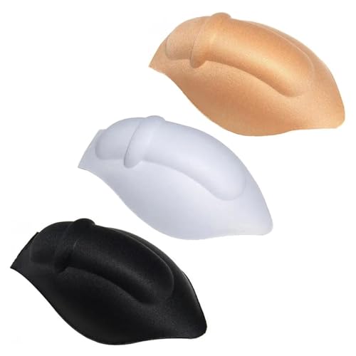 Generic 3PC Men's Enlarge Enhancing Cup Sponge Pad for Swimming Trunk Swimwear Shorts, Enjoy Others' Envy or Admiration Eyes(Black)3