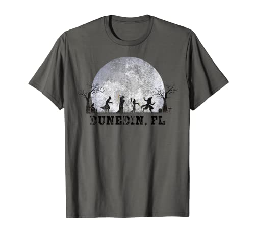 Vintage Halloween Full Moon in Dunedin FL Retro T-Shirt