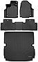 SMARTLINER Custom Fit All Weather 2 Row Floor Mats and Cargo Liner Behind 2nd Row Set Black Compatible with 2022-2023 Acura MDX