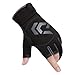 keynoyin Outdoor Sports Cycling Fishing Gloves, Non-Slip Driving Half-Finger Thin Gloves - Fishing Short Finger Arrow Head, All red - Adjustable Elasticity