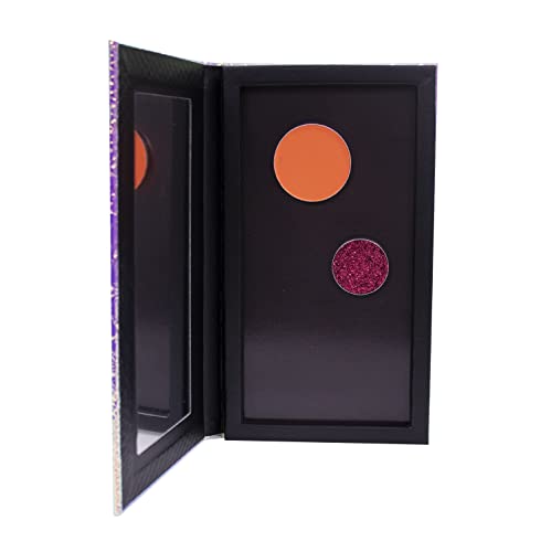 Leopard Empty Makeup Magnetic Palette With Spatula And Metal Stickers 2Pcs Palettes Set 18 Colors And 9 Colors Empty Magnetic Makeup Palette (Fish Scales) #TOP3