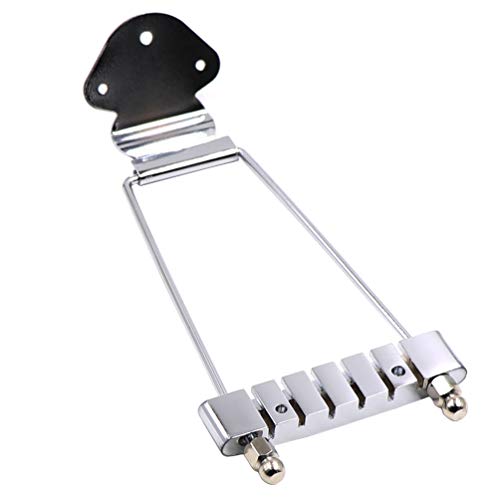 DISENS Archtop Jazz Guitar Trapeze Tailpiece Bridge for 6 String Electric Bass Guitar Replacement Parts & Accessories