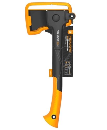 FISKARS Hache Universelle X-Series X18 pour les Amateurs de Plein Air - Performance Optimale et Précision