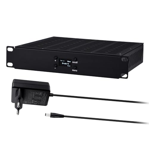 GeeekPi 10-calowy 1U Rackmount Fan Taca z zasilaniem DC, wyświetlacz OLED, 4 sztuk 80mm aktywne wentylatory do DeskPi RackMate T0 / T1 / T2 / T0 Plus / T1 Plus / TL1 / 10 calowy Mini Server Rack