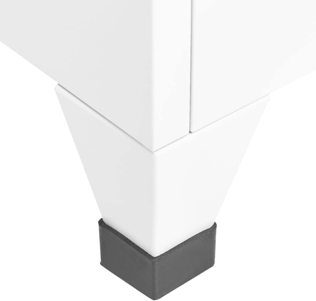 White Steel Locker Cabinet with Six Spacious Lockers for Secure Storage, Modern Office Cabinet Locker with Durable Construction and Easy Maintenance