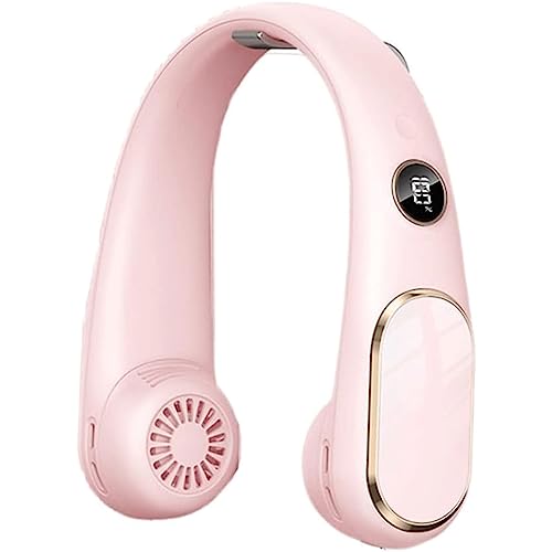 WYUYIWH Ventilador de pie recargable por USB, mini ventilador colgante portátil, ventilador personal de refrigeración de 360°, sin aspas, para deportes al aire libre, silencioso (rosa)