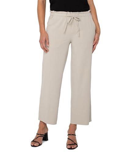 Liverpool Women's Mid-Rise Pull-on Tie Waist Wide Leg Ankle Pant 26