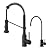 Kraus KPF-1610-FF-100MB Bolden Commercial Style Pull-Down Kitchen Purita Water Filter Faucet Combo, Matte Black, 18