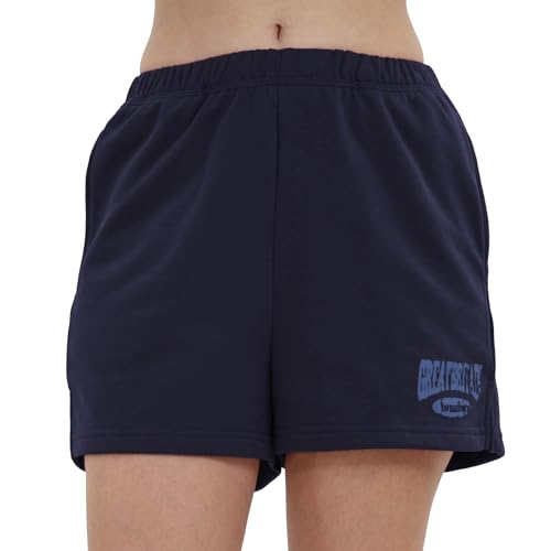 Image of Amazhiyu Women's Running Shorts, Ladies Cotton Sweat Jogging Sports Workout Athletic Gym Lounge Shorts High Waist with Pockets Blue S