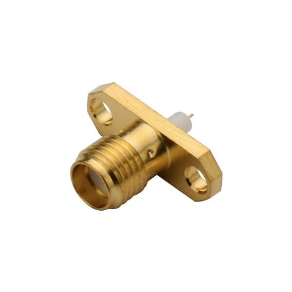 Nisinlife SMA Female 2 Hole Panel Connector Panel Mount Solder Plug Jack Connector Adapter RF Coaxial Small Teflon- 2 PCS-image-17